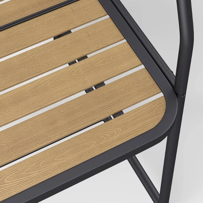 Metal Rectangle A-Frame Pergola Rust Resistant Outdoor Patio Dining Table Black - Room Essentials™ 3 Metal Rectangle A-Frame Pergola Rust Resistant Outdoor Patio Dining Table Black - Room Essentials™ - Image 3