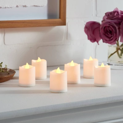 6pk Votives LED Candle - Room Essentials™: Resin & Plastic, Battery Operated, Safe Decor 1 6pk Votives LED Candle - Room Essentials™: Resin & Plastic, Battery Operated, Safe Decor