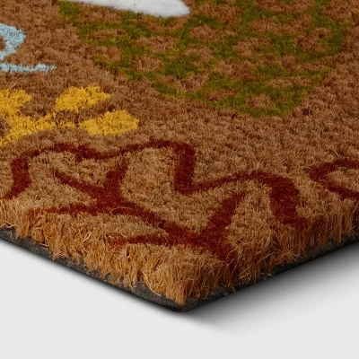 1'6"x2'6" 'Welcome' Leaves Coir Doormat White - Room Essentials™ 2 1'6"x2'6" 'Welcome' Leaves Coir Doormat White - Room Essentials™ - Image 2