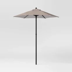 6' Round Outdoor Patio Market Umbrella With Black Pole - Room Essentials™ -Room Essentials™ GUEST f96d8959 f4b0 4de5 8f6c 596eaa8aa81c