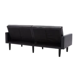 Faux Leather Futon Sofa With Arms Black - Room Essentials™ -Room Essentials™ GUEST fc7d055a 313d 47c6 b0f0 b13d401eb9fe