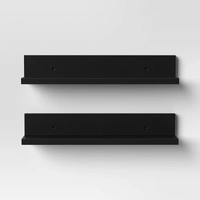 15" Wall Shelf Picture Ledge 2pk - Room Essentials™ 2 15" Wall Shelf Picture Ledge 2pk - Room Essentials™ - Image 2