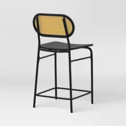 Set Of 2 24" Woven Back Metal Counter Height Barstool Black - Room Essentials™ -Room Essentials™ GUEST fd1197ca 732d 42a7 8b6e 9c033aa54e97